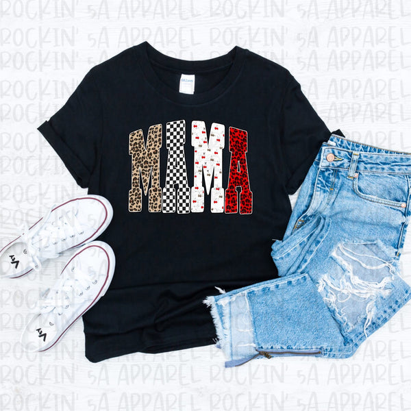 Mix Match Print Mama Tee