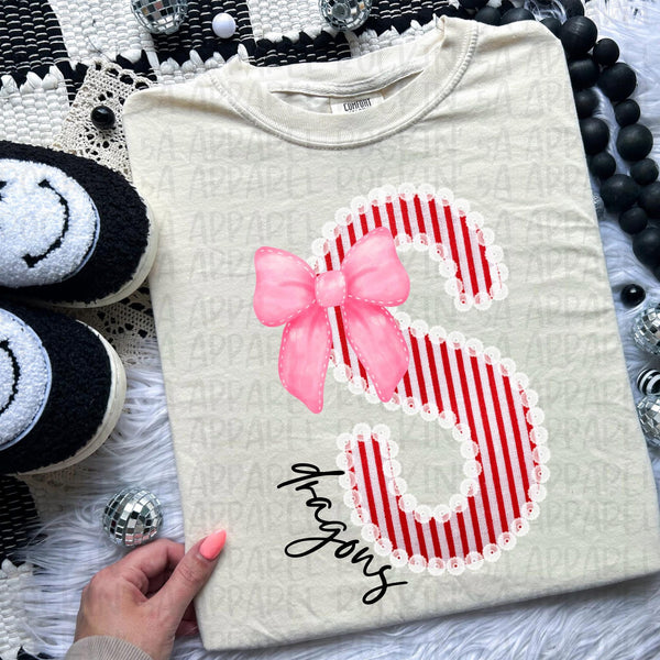 Faux Embroidery Mascot Tee