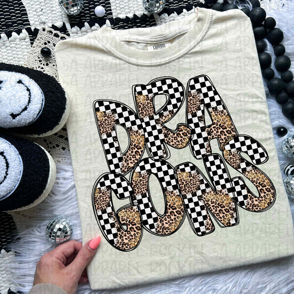 Leopard Check Mascot Tee