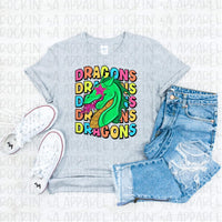 Colorful Dragons Tee