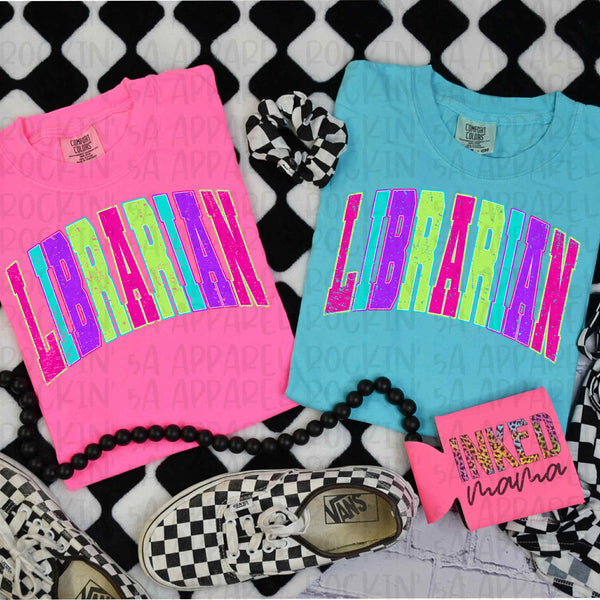 Neon Librarian Tee