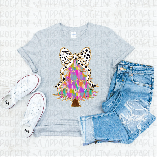 Brushstroke Christmas Tree Tee