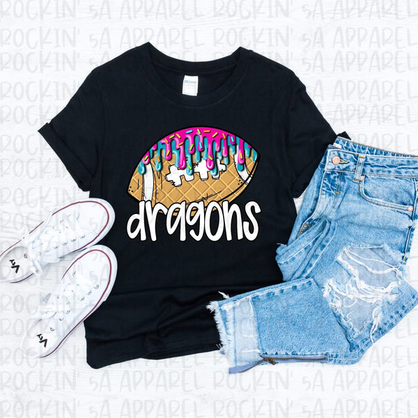 Custom Ice Cream Football Mascot Tee