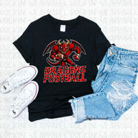 Dragons Football Mascot Tee