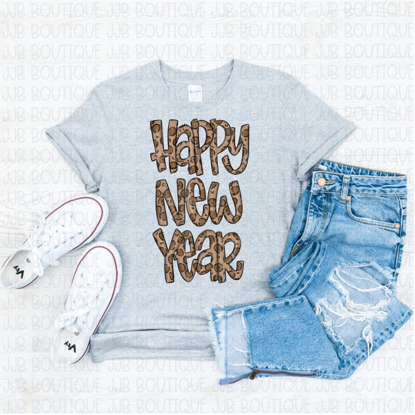 Cheetah Happy New Year Tee