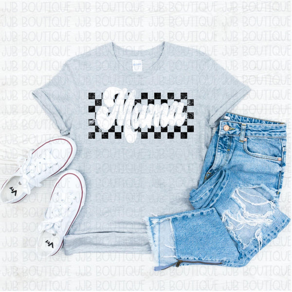 Mama Checkered Tee