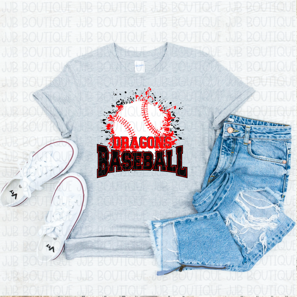 Custom Baseball Mascot Tee