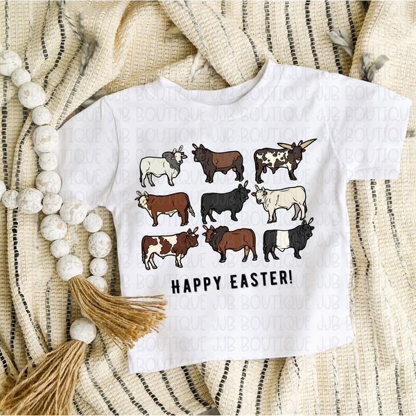 Happy Easter Cattle Tee