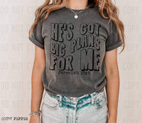 He’s Got Big Plans Front/Back Tee