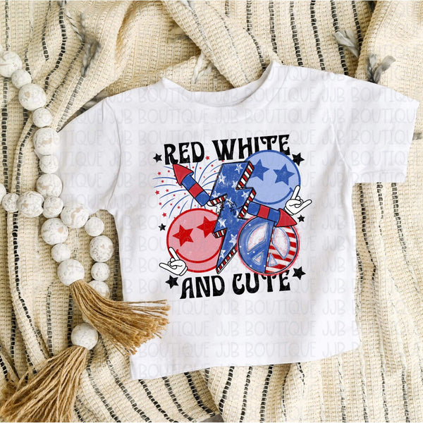 Red White & Cute Tee