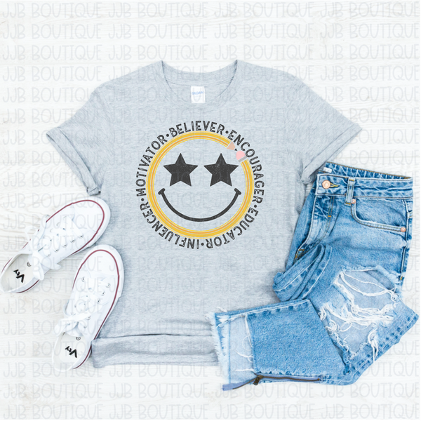 Smiley Teacher Tee