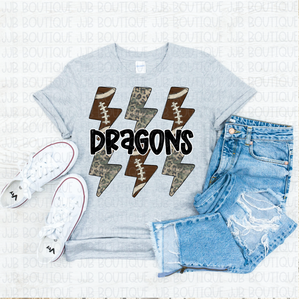 Dragons Leopard Bolt Tee