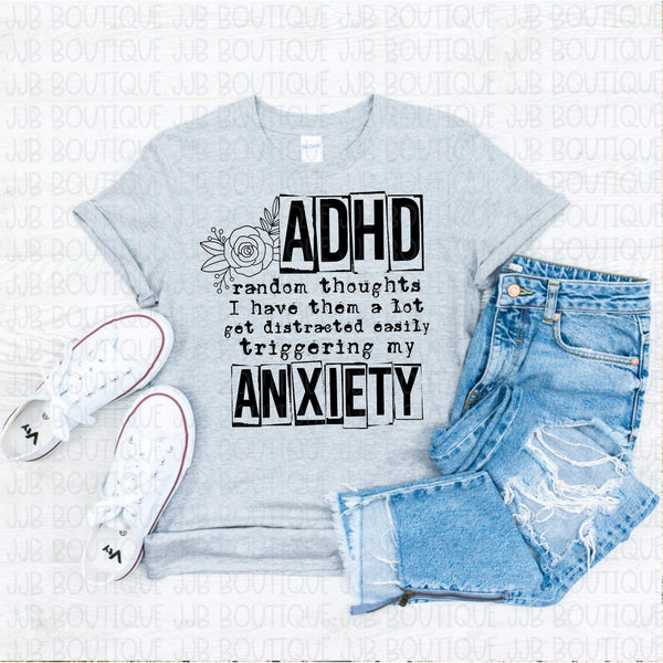 ADHD Thoughts Triggering my Anxiety Tee