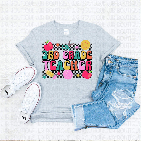 3rd Grade Teacher Tee