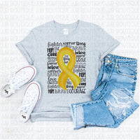 Gold Ribbon Tee